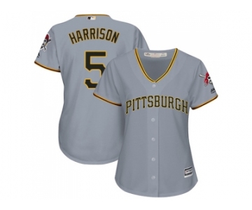 Women's Pittsburgh Pirates #5 Josh Harrison Grey Road Stitched MLB Jersey