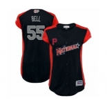 Women's Pittsburgh Pirates #55 Josh Bell Authentic Navy Blue National League 2019 Baseball All-Star Jersey