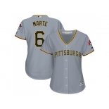 Women's Pittsburgh Pirates #6 Starling Marte Grey Road Stitched MLB Jersey