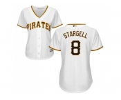 Women's Pittsburgh Pirates #8 Willie Stargell White Home Stitched MLB Jersey