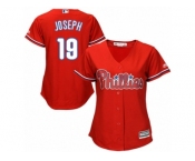 Women Majestic Philadelphia Phillies #19 Tommy Joseph Replica Red Alternate Cool Base MLB Jersey