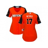 Women's Majestic Philadelphia Phillies #17 Pat Neshek Replica Orange National League 2017 MLB All-Star MLB Jersey