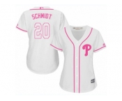 Women's Majestic Philadelphia Phillies #20 Mike Schmidt Authentic White Fashion Cool Base MLB Jersey