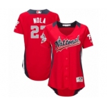 Women's Majestic Philadelphia Phillies #27 Aaron Nola Game Red National League 2018 MLB All-Star MLB Jersey