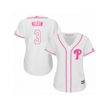 Women's Majestic Philadelphia Phillies #3 Chuck Klein Replica White Fashion Cool Base MLB Jersey