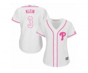 Women's Majestic Philadelphia Phillies #3 Chuck Klein Replica White Fashion Cool Base MLB Jersey