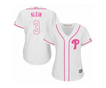 Women's Majestic Philadelphia Phillies #3 Chuck Klein Replica White Fashion Cool Base MLB Jersey