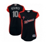 Women's Philadelphia Phillies #10 J. T. Realmuto Authentic Navy Blue National League 2019 Baseball All-Star Jersey