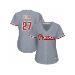 Women's Philadelphia Phillies #27 Aaron Nola Grey Road Stitched MLB Jersey