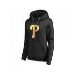 Women's Philadelphia Phillies Gold Collection Pullover Hoodie Black