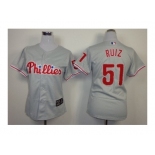 women mlb jerseys philadelphia phillies #51 ruiz grey