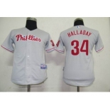 MLB Philadephia Phillis #34 Halladay Grey[Kids]