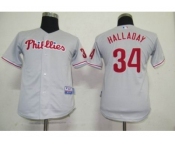 MLB Philadephia Phillis #34 Halladay Grey[Kids]