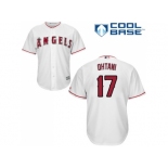 Youth Los Angeles Angels Of Anaheim #17 Shohei Ohtani White Cool Base Stitched MLB Jersey