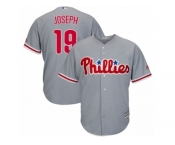 Youth Majestic Philadelphia Phillies #19 Tommy Joseph Replica Grey Road Cool Base MLB Jersey