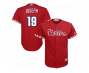 Youth Majestic Philadelphia Phillies #19 Tommy Joseph Replica Red Alternate Cool Base MLB Jersey