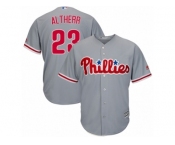 Youth Majestic Philadelphia Phillies #23 Aaron Altherr Authentic Grey Road Cool Base MLB Jersey