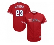 Youth Majestic Philadelphia Phillies #23 Aaron Altherr Replica Red Alternate Cool Base MLB Jersey