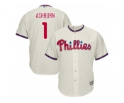 Youth Philadelphia Phillies #1 Richie Ashburn Cream Cool Base Stitched MLB Jersey