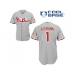 Youth Philadelphia Phillies #1 Richie Ashburn Grey Cool Base Stitched MLB Jersey