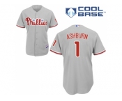 Youth Philadelphia Phillies #1 Richie Ashburn Grey Cool Base Stitched MLB Jersey