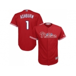 Youth Philadelphia Phillies #1 Richie Ashburn Red Cool Base Stitched MLB Jersey