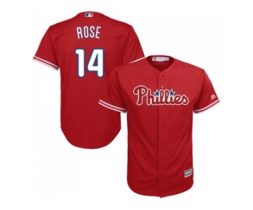 Youth Philadelphia Phillies #14 Pete Rose Red Cool Base Stitched MLB Jersey