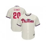 Youth Philadelphia Phillies #20 Mike Schmidt Cream Cool Base Stitched MLB Jersey