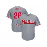 Youth Philadelphia Phillies #26 Chase Utley Grey Stitched MLB Jersey