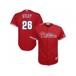 Youth Philadelphia Phillies #26 Chase Utley Red Cool Base Stitched MLB Jersey