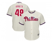 Youth Philadelphia Phillies #49 Jake Arrieta Cream Cool Base Stitched MLB Jersey