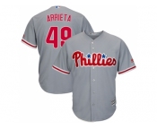 Youth Philadelphia Phillies #49 Jake Arrieta Grey Cool Base Stitched MLB Jersey