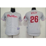 youth mlb philadelphia phillies #26 utley grey