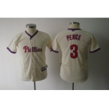 youth mlb philadelphia phillies #3 pence Cream