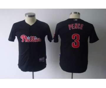 youth mlb philadelphia phillies #3 pence black