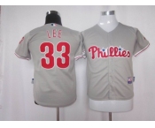 youth mlb philadelphia phillies #33 cliff lee grey