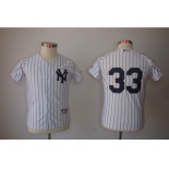 Youth MLB New York Yankees #33 Nick Swisher White Jerseys