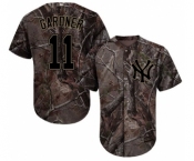 Youth Majestic New York Yankees #11 Brett Gardner Authentic Camo Realtree Collection Flex Base MLB Jersey