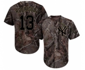 Youth Majestic New York Yankees #13 Alex Rodriguez Authentic Camo Realtree Collection Flex Base MLB Jersey