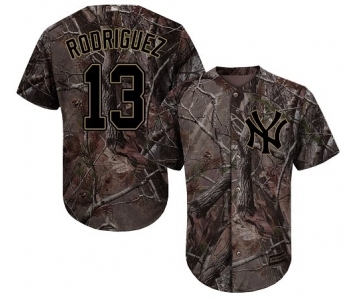 Youth Majestic New York Yankees #13 Alex Rodriguez Authentic Camo Realtree Collection Flex Base MLB Jersey