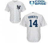 Youth Majestic New York Yankees #14 Brian Roberts Authentic White Home MLB Jersey