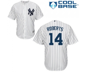 Youth Majestic New York Yankees #14 Brian Roberts Authentic White Home MLB Jersey