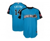 Youth Majestic New York Yankees #14 Starlin Castro Authentic Blue American League 2017 MLB All-Star MLB Jersey