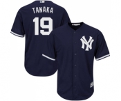 Youth Majestic New York Yankees #19 Masahiro Tanaka Authentic Navy Blue Alternate MLB Jersey