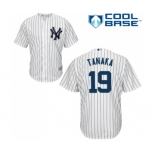 Youth Majestic New York Yankees #19 Masahiro Tanaka Authentic White Home MLB Jersey