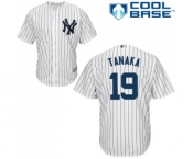 Youth Majestic New York Yankees #19 Masahiro Tanaka Authentic White Home MLB Jersey