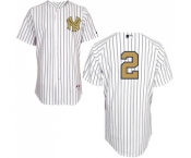 Youth Majestic New York Yankees #2 Derek Jeter Authentic White Fashion Gold MLB Jersey