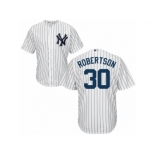 Youth Majestic New York Yankees #30 David Robertson Authentic White Home MLB Jersey