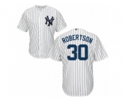 Youth Majestic New York Yankees #30 David Robertson Authentic White Home MLB Jersey