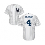 Youth Majestic New York Yankees #4 Lou Gehrig Authentic White Home MLB Jersey